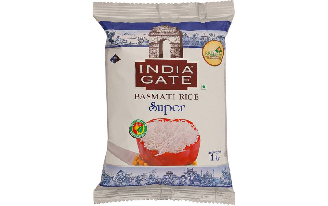 India Gate Basmati Rice Super    Pack  1 kilogram